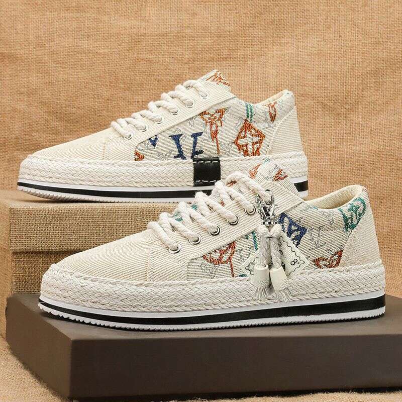 Canvas Winter Breathable Trendy Corduroy Flat Men's Casual Lightweight Thin Old Beijing Cloth Shoes