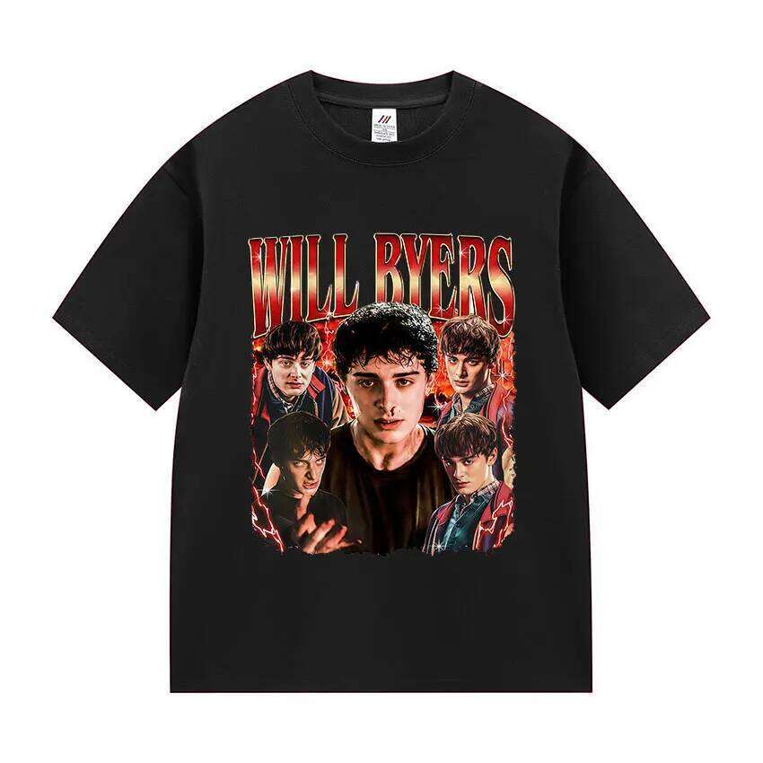 Tv Series Will Byers Graphic T Shirt Men's Vintage High Quality Fashion T-shirts Man 100% Cotton Short Sleeve T-Shirt Streetwear X260209