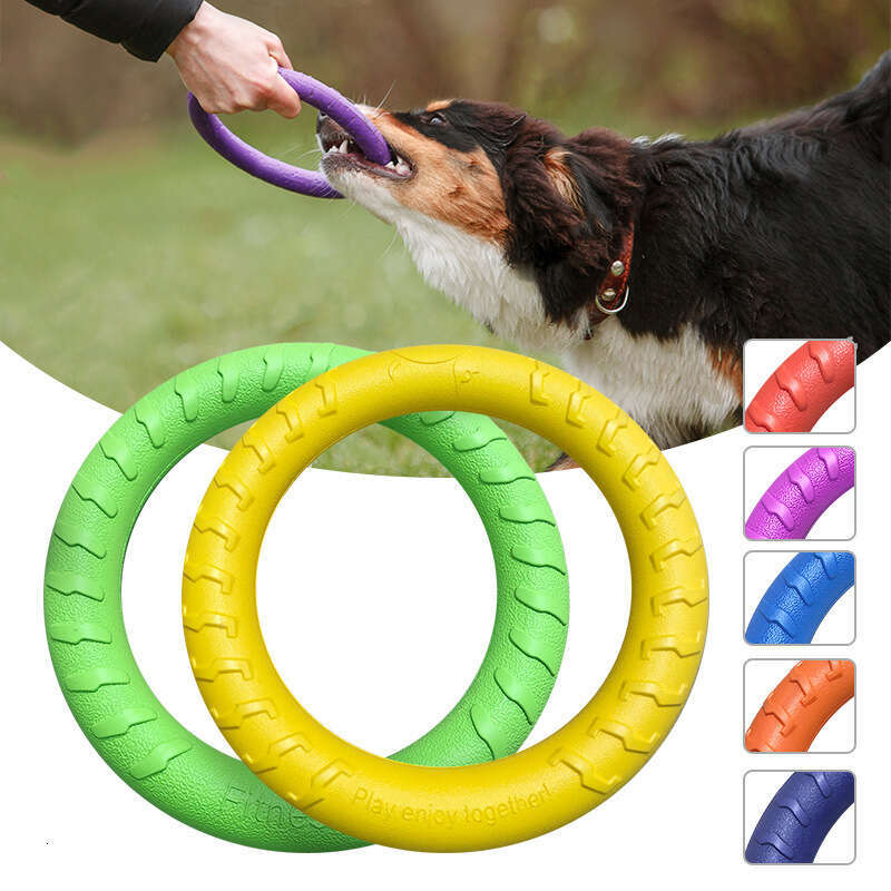 Pet Dog Toy Fun Durable Chew Ring Puzzle Teeth Cleaning Boredom Relief Solo Play Artifact
