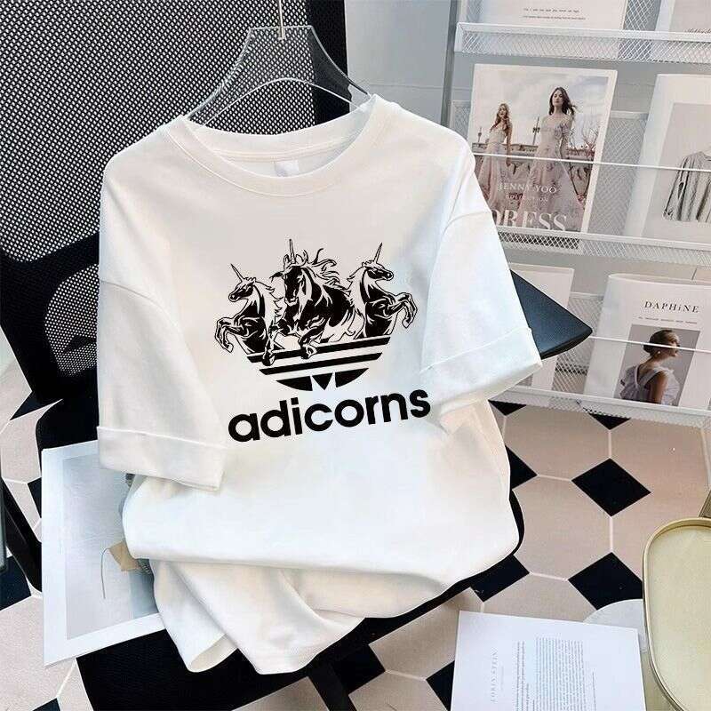 Summer Heavyweight 100% Cotton Short-Sleeve T-Shirt For Men Women, Stylish And Versatile Printed Top