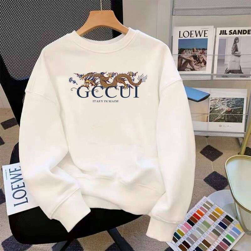 Heavyweight Crew Neck Sweatshirt For Men Women, Autumn Winter Style, Versatile And Stylish New Hoodless Long-Sleeve Top