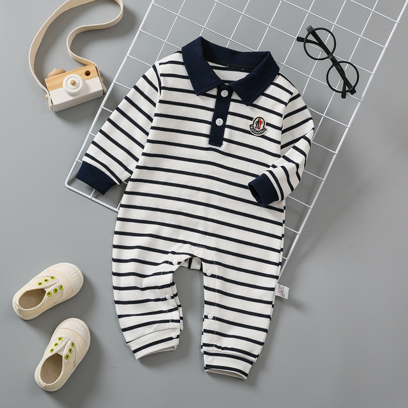 Spring and Autumn Baby romper, British gentleman, male baby, newborn jumpsuit