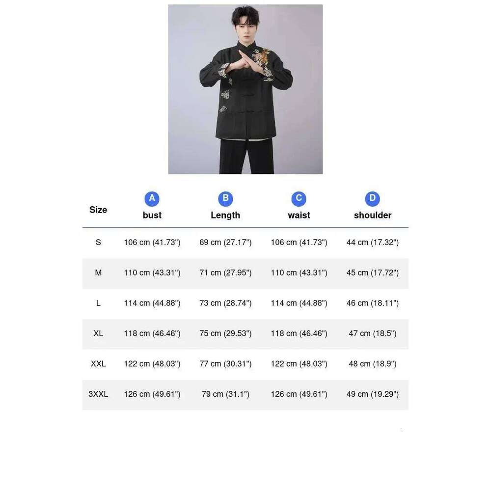 Mardi Hefxessdr Embroider Dragon Tang Clothes Man Chinese Tradition Top Costume Men Kung Fu Shirt Hanfu Uniform Big Size Xl Jackets