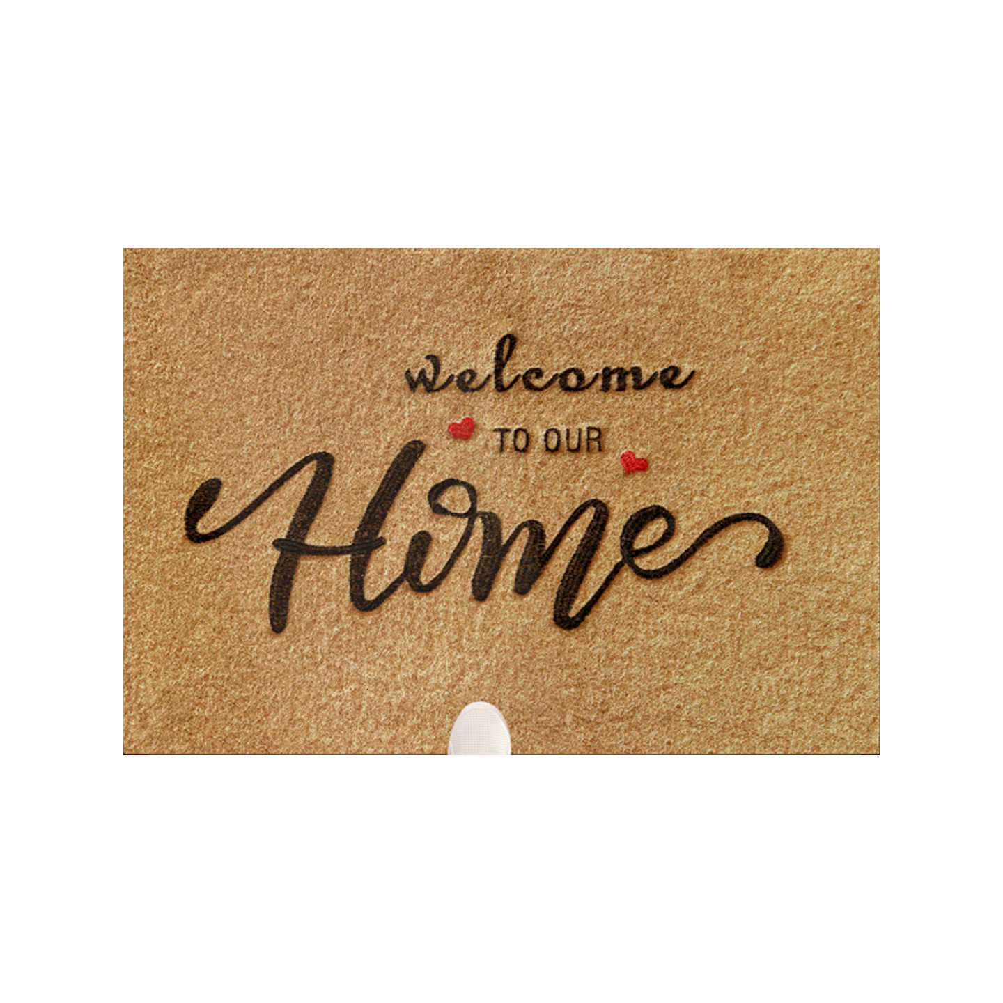 Coconut Fiber Imitation Doormat for Entryway Dirt-Scratching Dust-Removing Non-Slip Floor Mat Home Use Scratch-Resistant Wear-Resistant Foot Mat S2602