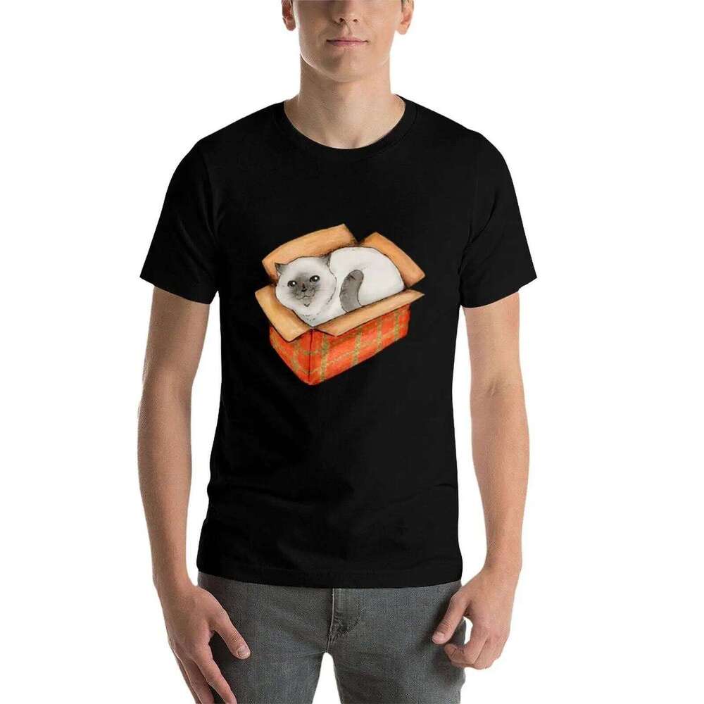 in gift Cat men box designer shirts a shirt cotton T-Shirt t for g Christmas man X260209