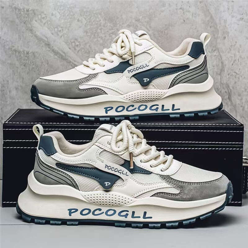 Men's 2025 Winter Breathable Odor-Resistant Versatile Mesh Sports Casual Height-Increasing Hong Kong Style Retro Dad Trend Shoes for Men