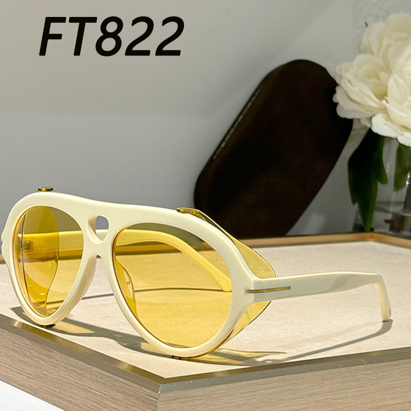 Ladies oval designer sunglasses summer fashion women glasses FT882 acetate tortoiseshell frame vacation beach elegant style UV400 comes with box