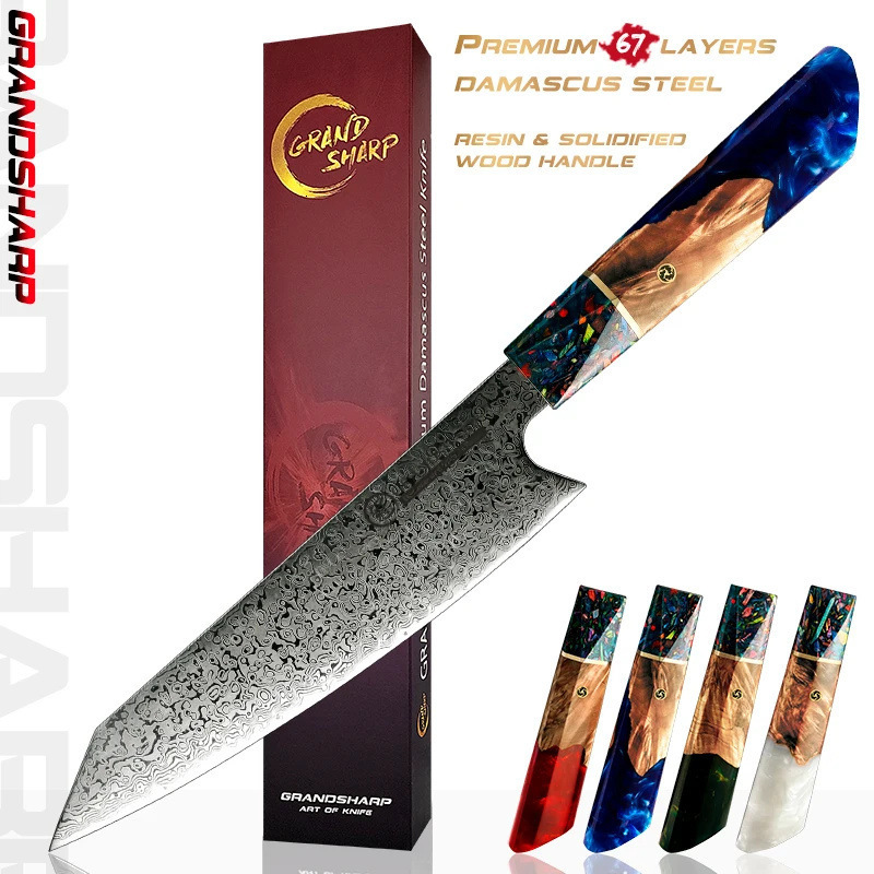 Grandsharp Chefs Knife 67 Layers vg10 Japanese Damascus Kitchen Knife Kitchen Stainless Steel Tools Gyuto Utility Kiritsuke 250715