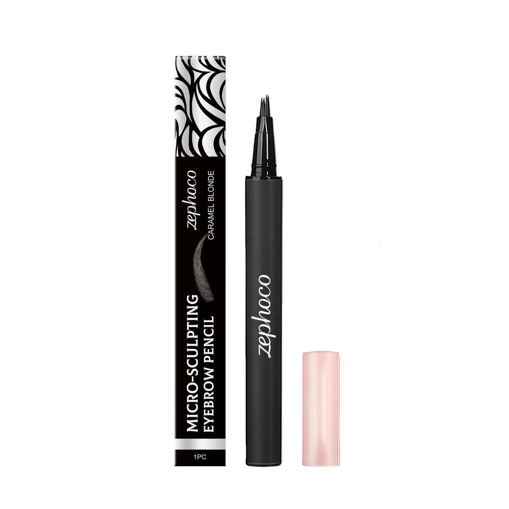 zephoco Caramel Light Gold Eyebrow Pencil - Daily use for shaping, filling in, and outlining eyebrows, providing natural, three-dimensional color with