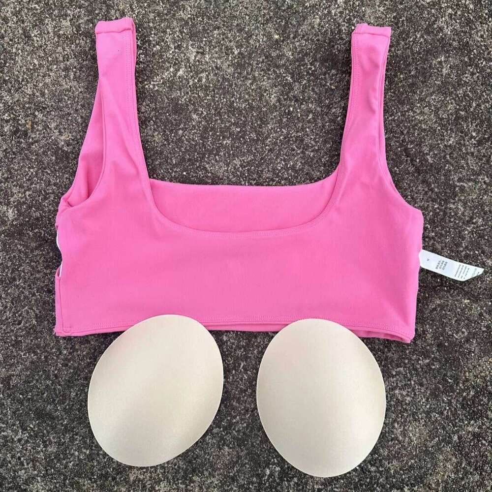 Solid Color Hollow shoulder straps Square collar Gym Yoga Underwear Women Fitness sport Bra Top Comprehensive Training pad 26Y0208