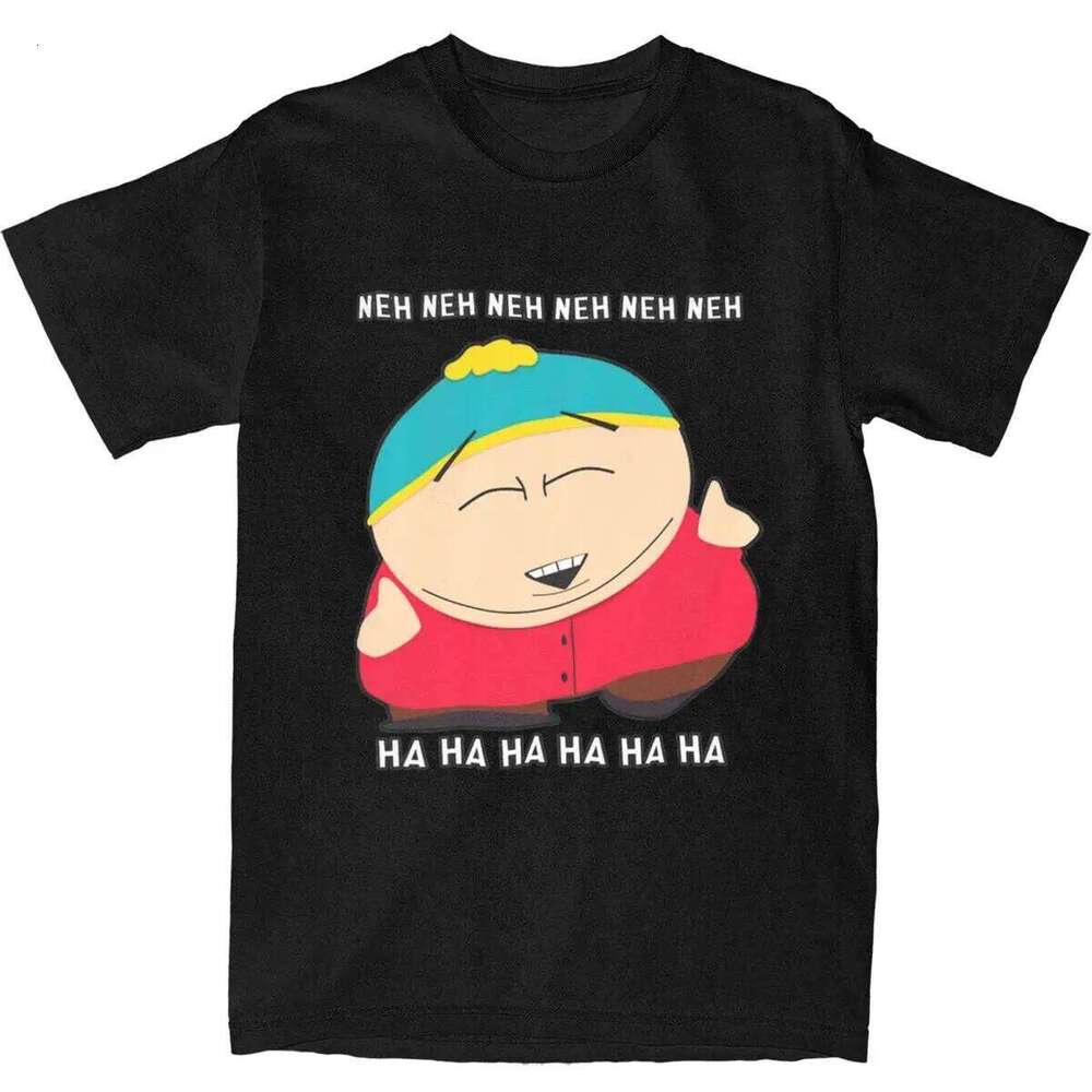 Oversized T Shirt Southparks Eric Cartman Neh Ha 100% Cotton T-Shirts Trending Tshirt for Man Summer Y2K Fun Clothes X260209