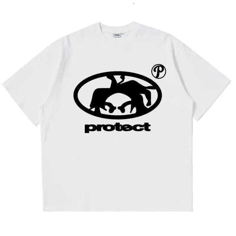 Men's Minimalist Black White Protect Animal Design Graphic Tee Street Style Summer Top X260209