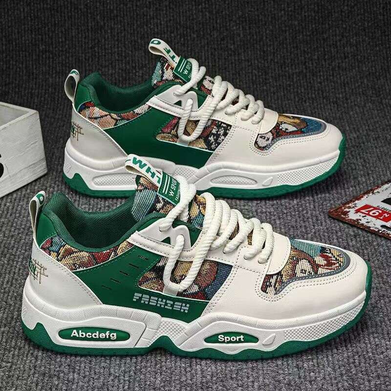 Men's Sneakers Winter 2025 New Thick-Soled Youth Height-Increasing Breathable Versatile Casual Canvas Dad Trendy Shoes