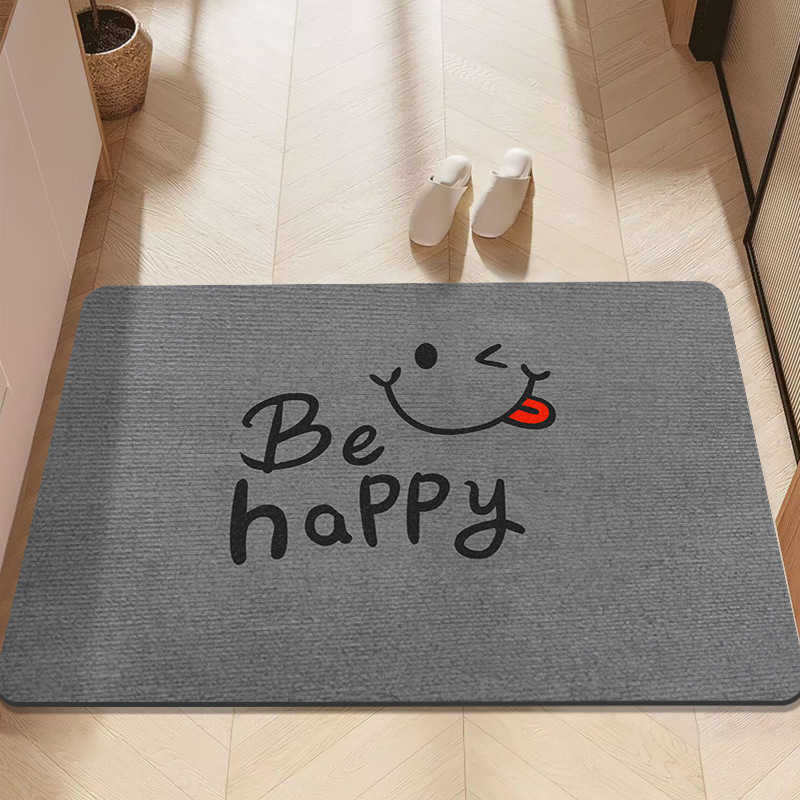 Cartoon Series Entrance Door Mat Dust-Removal and Anti-Abrasion Crystal Velvet Floor Mat for Living Room Hallway and Entryway S260207