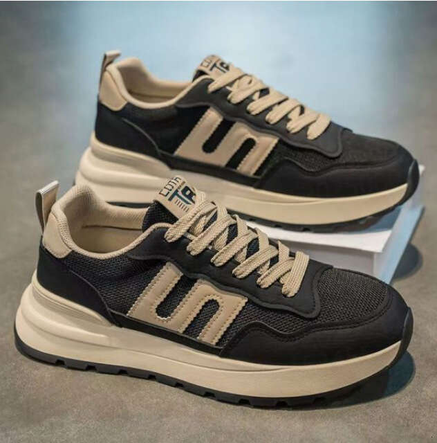 New Autumn Mesh Breathable Versatile Casual Sports Men's Running Thick Sole Forrest Gump Dad Shoes