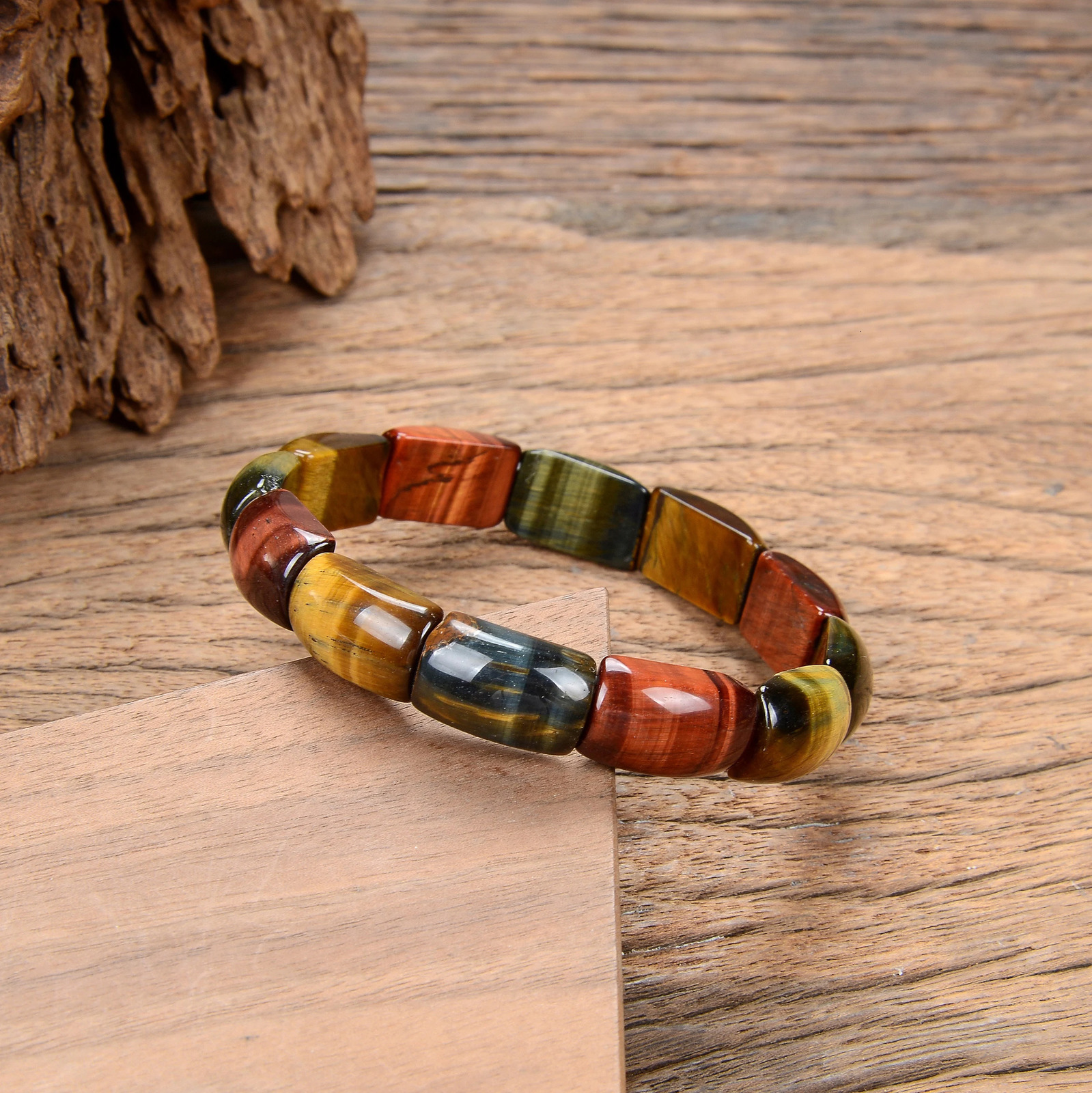 Natural Tiger Eye Beads Bracelets Yoga Bracelet for Men Women Elastic Rope Jewelry Magnetic Health Protection Women Soul Jewelry 260202