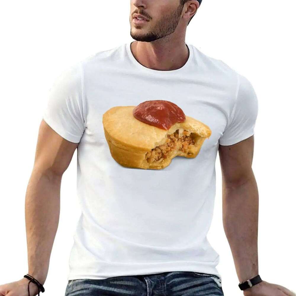 tshirt Pie man t shirts cotton Aussie 100% Meat T-Shirt X260209