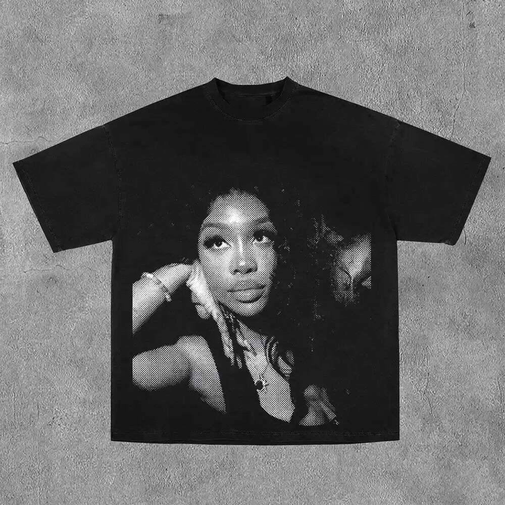 Harajuku Gothic Retro Tshirts Unisex Y2k Top American Hip-hop Character Pattern Printed Casual Fashion Oversized T-shirt X260209