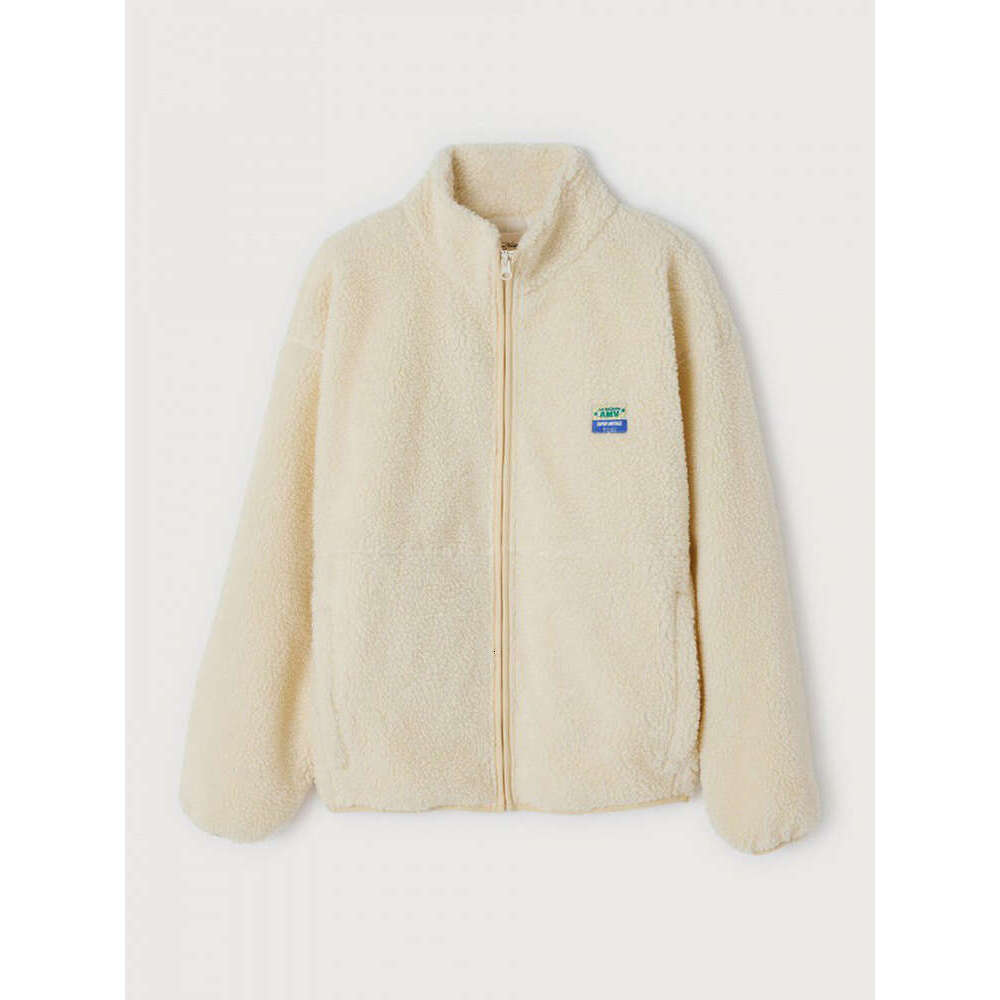 Spring Autumn European and American cross-border popular solid color casual fleece zip-up jacket with a stylish design, suitable for commuting