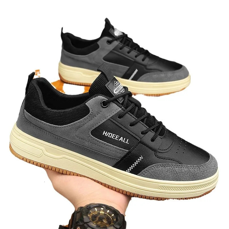 Breathable Fashionable Mens Trendy Versatile Leather Casual Shoes 260126