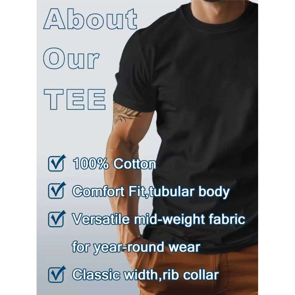Men's Merry Christmas Gift Print T-Shirt - Crew Neck, Summer Gym Workout Tee X260209