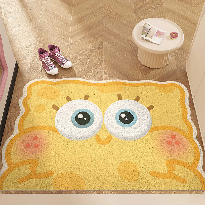 Door mat for the entrance outdoor silk loop mat cute kitty entrance mat home use dirt-resistant dust-removing non-slip mat S260207