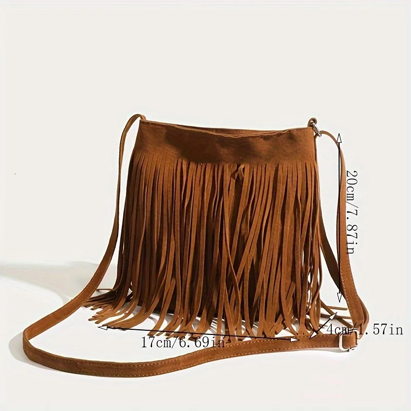 Antique tassel crossbody bag Bohemianstyle wallet ethnicstyle 260208
