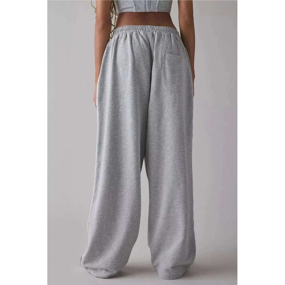 Women's Pants Womens Loose & Stylish Pink Casual Elegant Office Style Straight Leg Trousers Sweatpants Street H260209