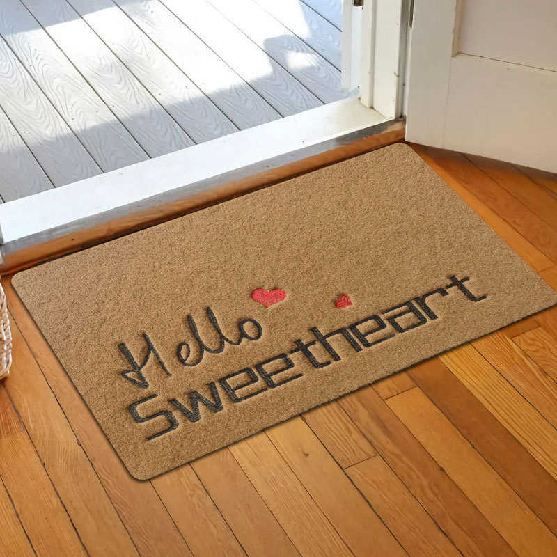 Coconut Fiber Imitation Doormat for Entryway Dirt-Scratching Dust-Removing Non-Slip Floor Mat Home Use Scratch-Resistant Wear-Resistant Foot Mat S2602