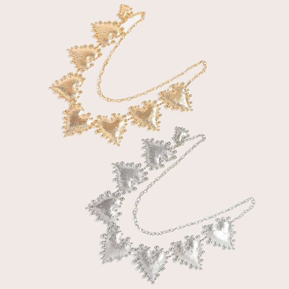 Ladies Heart-Shaped Metal Waist High-Quality Summer Beach Body Chain Accessory for Women X260209