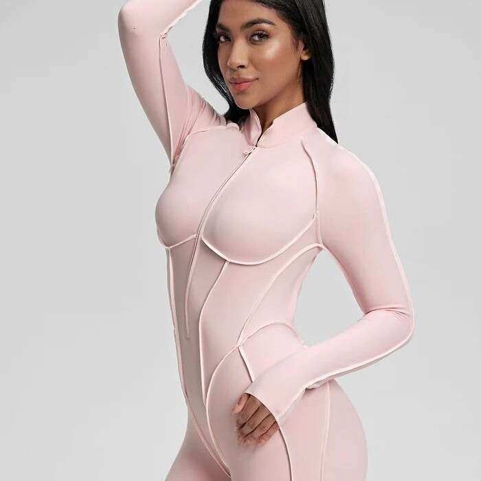Sports Fitness Split Design One-piece Hot Girl Tight-fitting Yoga Suit with Chest Pad Breathable Amazon Dropshipping