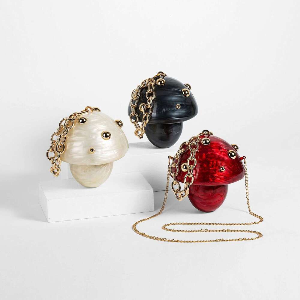 Foreign Trade Women's European And American New Style Handheld Mushroom Acrylic Fashion Wedding Evening Clutch Bag