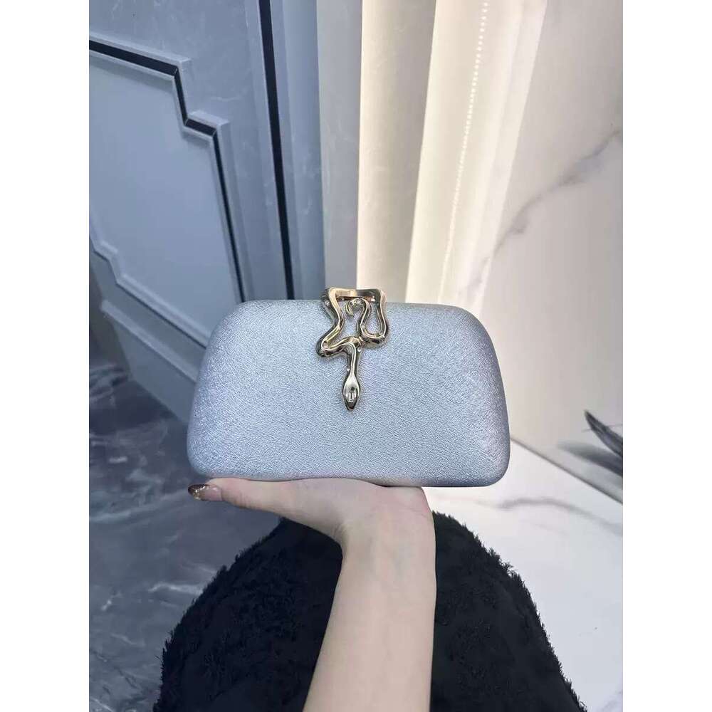 New Women S Fashion Snake Shaped Lock Chain Party Clutch Crossbody Evening Bag