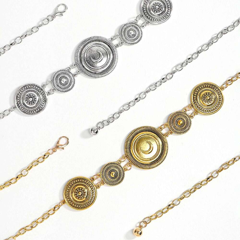 The new retro metal waist belt women 2024 senior sense 100 with a dress chain X260209