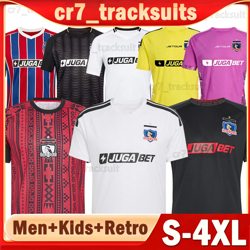 4XL 26 27 Colo Colo Soccer Jerseys Club Social y Deportivo Colo-Colo Football Shirts Retro 1925 1991 97 2003 05 Long Sleeves CORREA CEPEDA 2025 2026 Men Women kids kits
