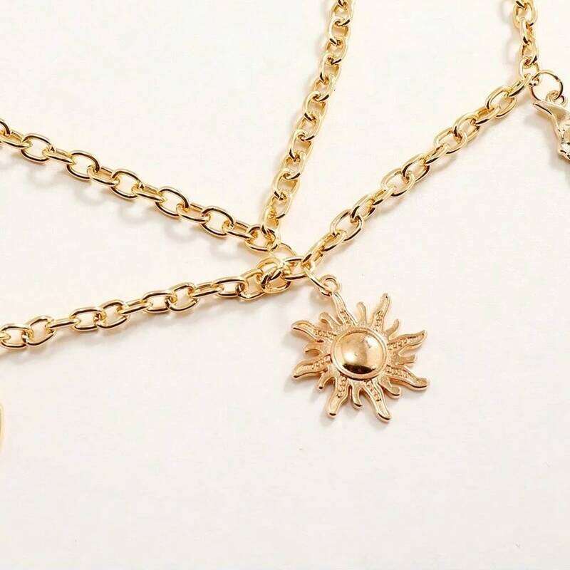 New Fashion Sexy Jewelry Versatile Star Moon Sun Pendant Tassel Belly Waist Chain For Women Dress Accessories X260209