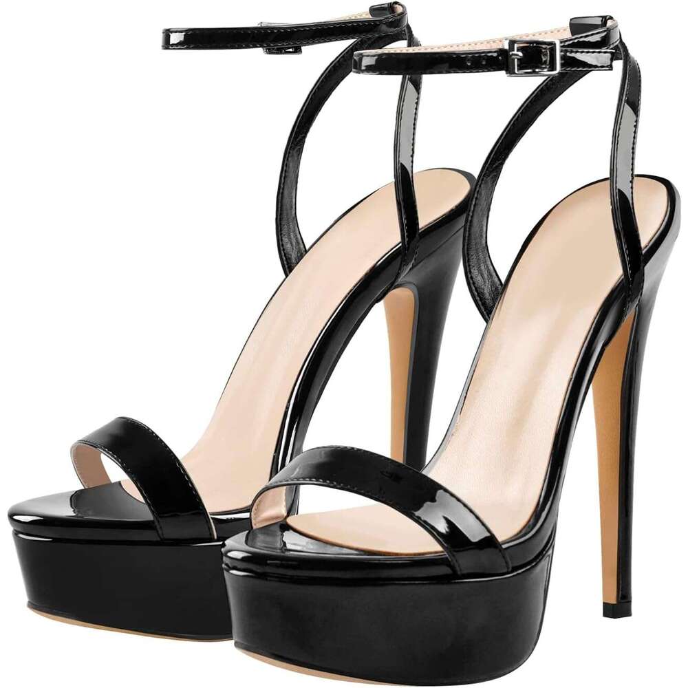 Platform 2026 Women Stiletto High Heels Women Round Open Toe Ankle Strap Sexy Heeled Sandals For Wedding Party Dress