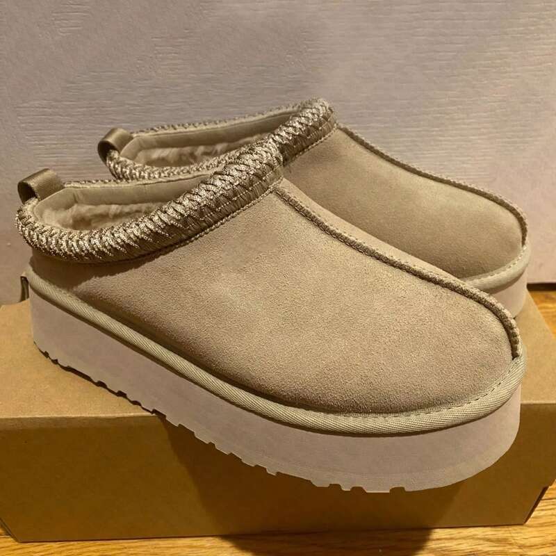 Compaik luxury by Parisian furry slides slippers tasman womens wool winter fluffy fur warm letter shoes 2031