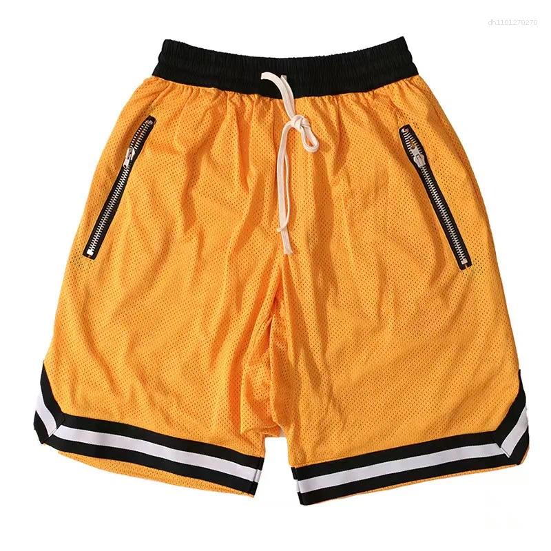 Men's Shorts Basketball Zipper Pockets Outdoor Men Sporting Beaching Bottoms Soccer Traning Bodybuilding Breathable Gym Running