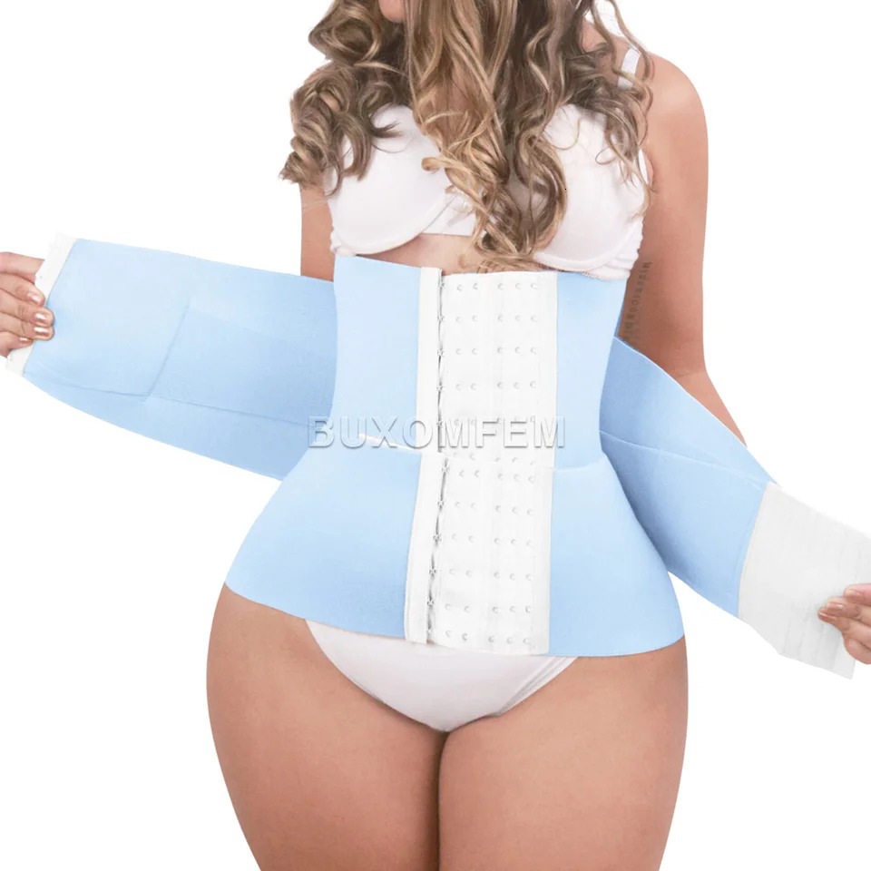 Double Tummy Control Stretchy Colombian Girdles Abdomen Shaped Up Waist Trainer Post Surgery Adjustable Tummy Belt Waist Trimmer 260207