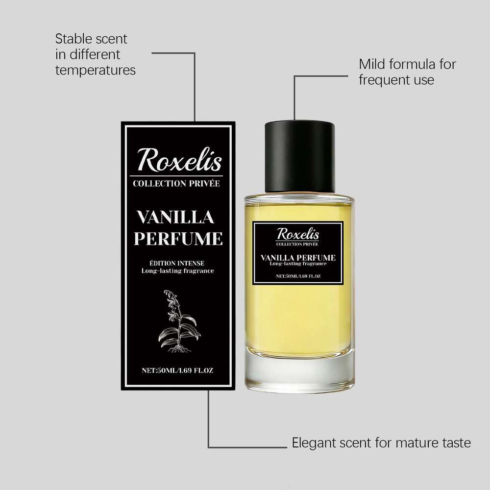 Roxelis Vanilla Light Fragrance Gentle Skin-Friendly Formula Long-Lasting Natural Scent Soft Skin-Adhering Aroma