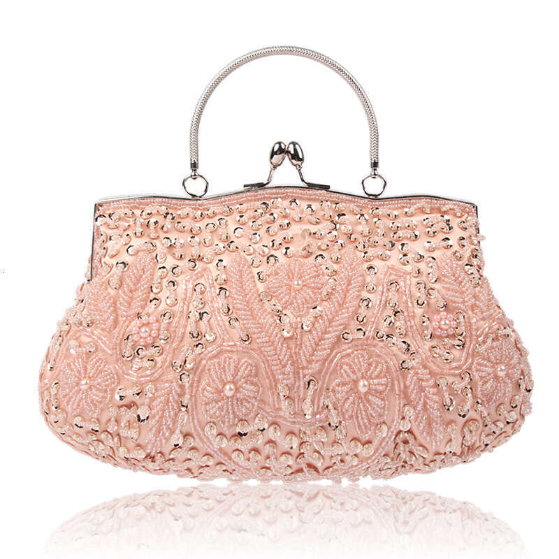 Foreign Trade Hot-Selling Popular Scarce Vintage Handmade Beaded Embroidered Dress Evening Bag Multiple Colors Available Wholesale