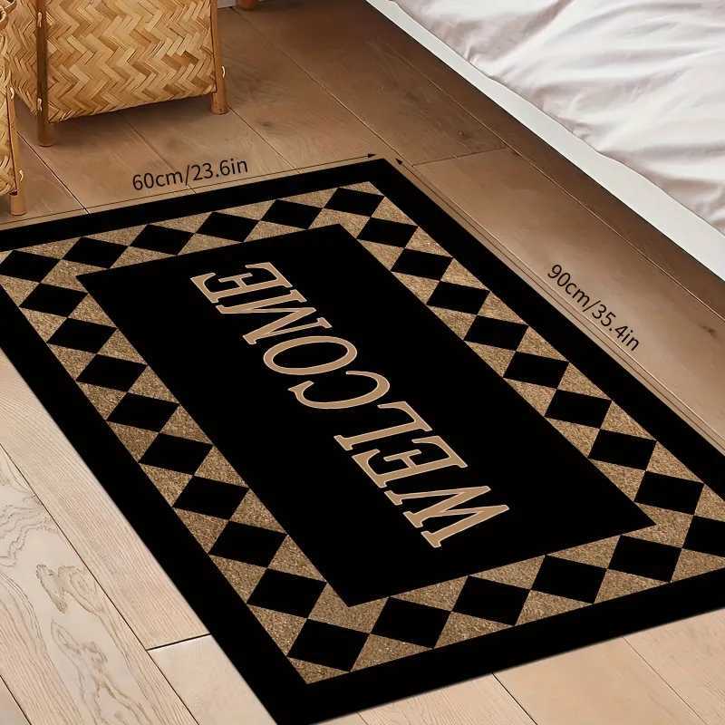 1pc Non Slip Welcome Doormat Machine Washable Soft Durable 100 Polyester Modern Home Decor Entryway Rug Fashion Comfort S260207