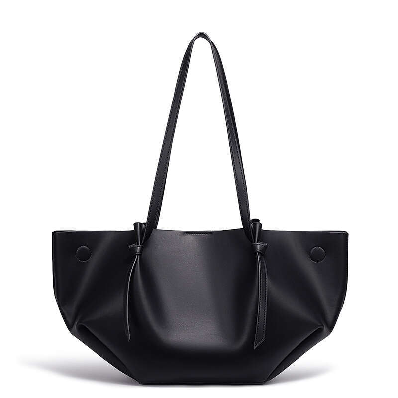 Totebag Shoulder ROSE NOIRE Cross Border Hot Selling Large Capacity Commuter Mother Daughter Tote Niche Same Style Genuine Leather Women S Bag Soft Wr