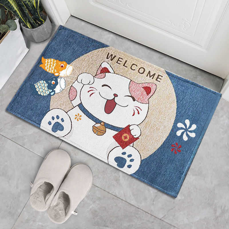 Cute and Adorable Entryway Decorative Floor Mat for Home Dirt-resistant and Easy to Clean Diatomite Mat for Kitchen and Balcony S260207