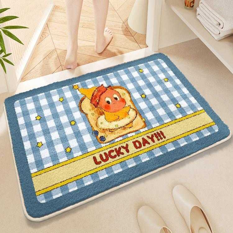 Cartoon Cute Star Man Bathroom Floor Mat Soft Imitation Cashmere Carpet Bedroom Toilet Doorway Rug S260207