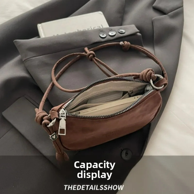 Fashion Simple Crossbody Bags for Women Soft Suede PU Mini Shoulder BagsComfortable and Versatile Texture Commuting Bag 260208