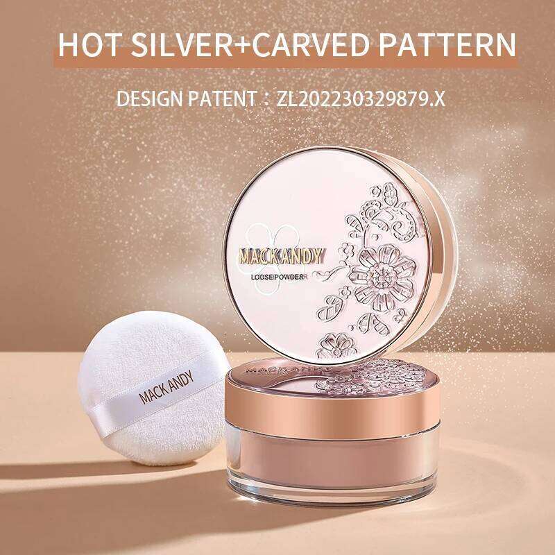Baking Setting Powder Silky Loose Powder, Long Lasting Oil Control Concealer, Creates Soft Focus Effect Smooths Pores 26L0209