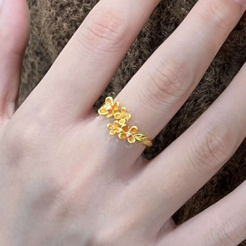 Laurel Goddess Ring 2026 New Model with Brushed Flower Design High Aesthetic Value Light Luxury Niche Accessory