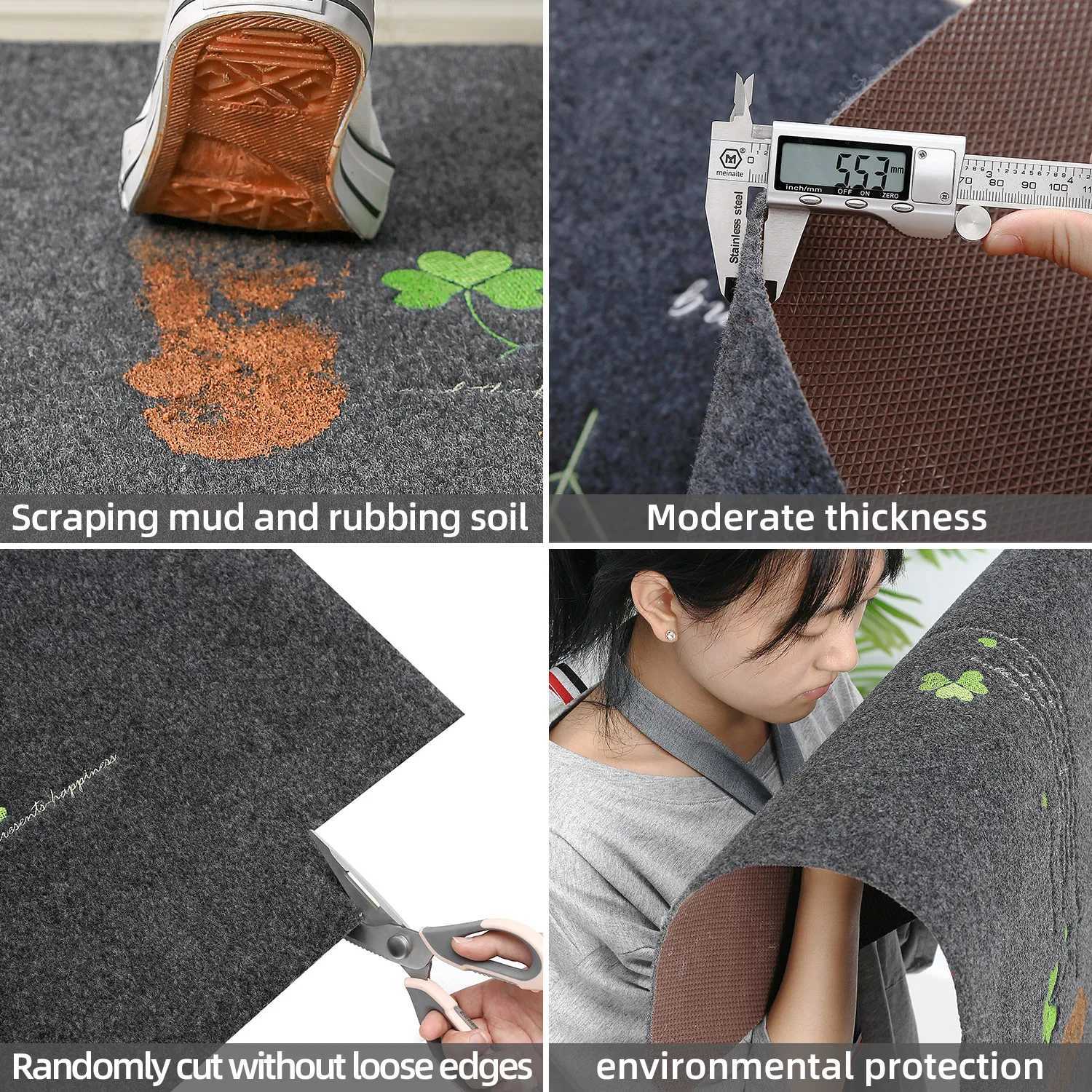 Dust-proof entry pad comfortable non-slip entry carpet dirt-resistant pad indoor entry pad shoe scraper in high-flow areas S260207